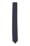 Hugo Boss Silk-blend Tie With Jacquard Weave In Dark Blue