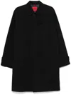 Hugo Boss Single-breasted Trench Coat In Black