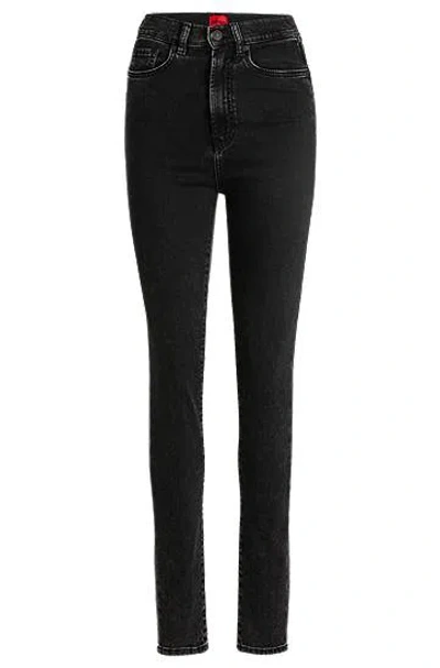 Hugo Boss Skinny-fit Jeans In Black Super-stretch Denim