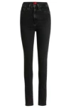 Hugo Boss Skinny-fit Jeans In Black Super-stretch Denim In Dark Grey