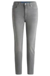 HUGO SKINNY-FIT JEANS IN DARK-GRAY STRETCH DENIM