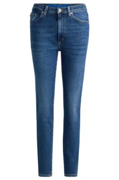 Hugo Skinny-fit Jeans In Medium-blue Stretch Denim