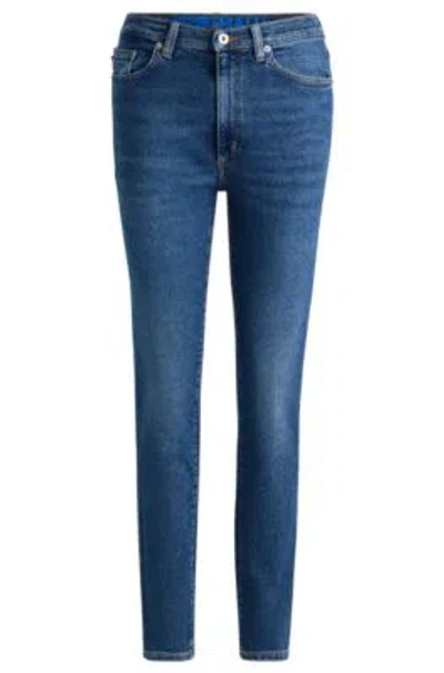 Hugo Boss Skinny-fit Jeans In Medium-blue Stretch Denim