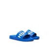 Hugo Boss Slides With Logo Strap In Blue