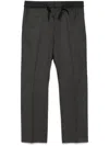 Hugo Boss Slim-cut Flannel Trousers In Grey