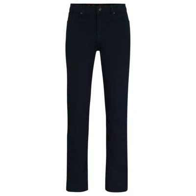 Hugo Slim-fit Jeans In Comfort-stretch Denim In Dark Blue