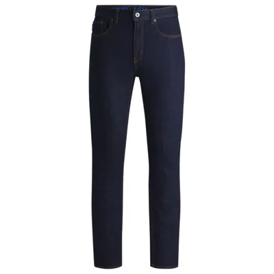 Hugo Boss Slim-fit Jeans In Dark-blue Stretch Denim
