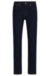 Hugo Boss Delaware Slim-fit Jeans In Indigo Stretch Denim In Dark Blue