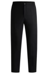 Hugo Slim-fit Trousers In Performance-stretch Cloth In Black