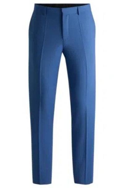 Hugo Slim-fit Trousers In Performance-stretch Fabric In Blue
