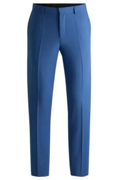 Hugo Boss Slim-fit Trousers In Performance-stretch Fabric In Blue