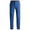 Hugo Boss Slim-fit Trousers In Performance-stretch Fabric In Blue