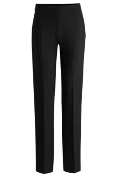 Hugo Boss Slim-fit Trousers In Stretch Fabric In Black