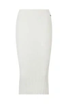 Hugo Boss Slim-fit Tube Skirt With Irregular Ribbed Structure In White