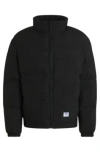 Hugo Boss Slim-fit Water-repellent Puffer Jacket With Logo Label In Black