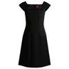 Hugo Boss Square-neck Dress In Stretch Fabric In Black