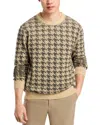 Hugo Boss Steeth Crewneck Sweater In Open Beige