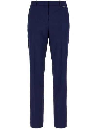 Hugo Boss Straight-leg Trousers In 966