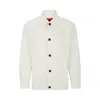 Hugo Boss Stretch-cotton Button-up Jacket With Double Chest Pocket In White