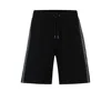 Hugo Boss Stretch-cotton Relaxed-fit Shorts With Stacked Logo In Black