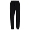 Hugo Boss Stretch-cotton Tracksuit Bottoms With Stacked Logo In Black