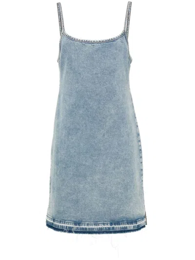 Hugo Boss Stretch Denim Mini Dress In Blue