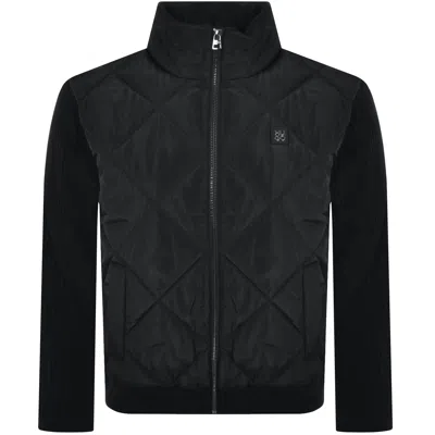 Hugo Sybon Mens Quilted Hybrid Jacket In Black