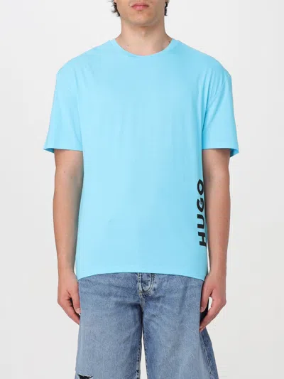 Hugo T-shirt  Men Color Turquoise In 绿松石蓝