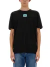 Hugo Boss Cotton-jersey T-shirt With Logo Label In Black