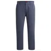 Hugo Boss Tapered-fit Chinos In Cotton Gabardine In Blue