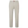 Hugo Boss Tapered-fit Chinos In Cotton Gabardine In Light Grey