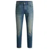 Hugo Boss Tapered-fit Jeans In Blue Tinted Denim In Blue