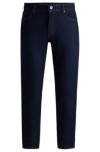 Hugo Boss Delaware Slim-fit Jeans In Indigo Stretch Denim In Dark Blue
