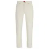 Hugo Boss Tapered-fit Jeans In Natural Denim In Beige