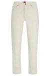 Hugo Boss Tapered-fit Jeans In Natural Denim In White