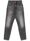 Hugo Boss Tapered-leg Jeans In Grey