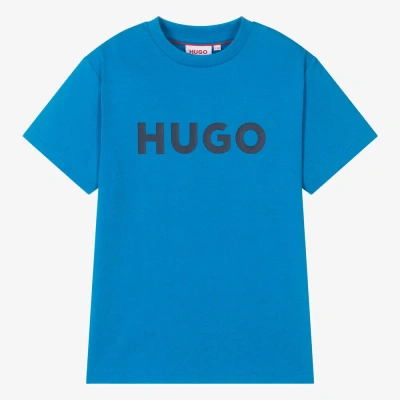 Hugo Teen Boys Blue Organic Cotton T-shirt