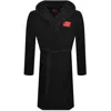 HUGO HUGO TERRY HOODED DRESSING GOWN BLACK