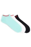 HUGO THREE-PACK OF ANKLE SOCKS WITH LOGOS