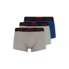 Hugo Boss Three-pack Of Logo-waistband Trunks In Stretch Cotton In Multi
