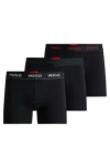Hugo Boss Three-pack Of Stretch-cotton Boxer Briefs With Logos In Patterned