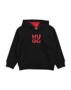 Hugo Boss Babies' Hugo Toddler Boy Sweatshirt Black Size 5 Cotton, Polyester, Elastane