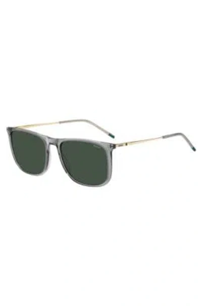 Hugo Boss Transparent-acetate Sunglasses With Gold-tone Temples Men's Eyewear In Assorted-pre-pack