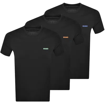 Hugo Triple Pack Crew Neck T Shirt Black