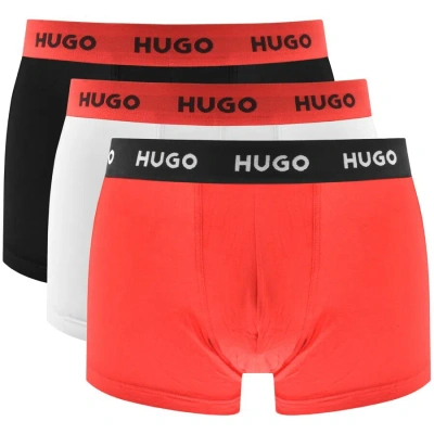 Hugo Triple Pack Trunks Red