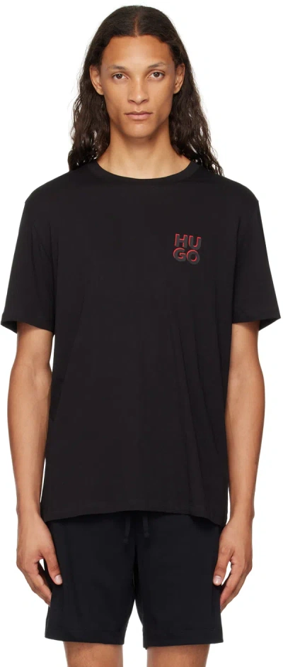 Hugo Boss Two-pack Black T-shirts In 001-black
