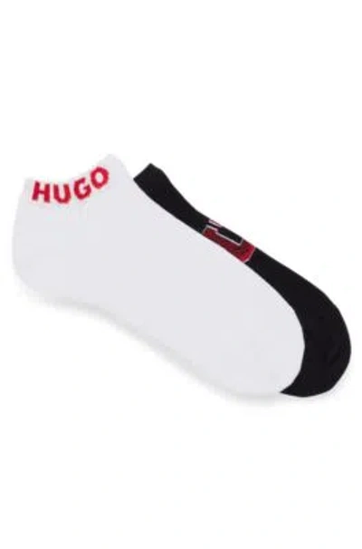 Hugo Two-pack Of Ankle-length Socks In Black