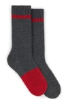 Hugo Boss Two-pack Of Boot Socks With Logo Details In Patterned