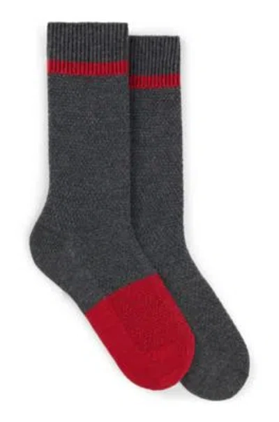 Hugo Boss Two-pack Of Boot Socks With Logo Details In Patterned