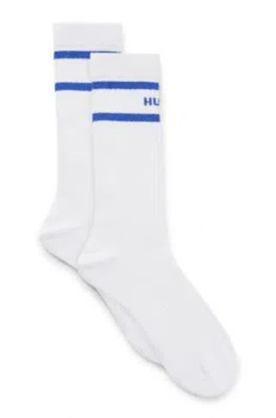 Hugo Two-pack Of Knee-high Socks With Stripes In White